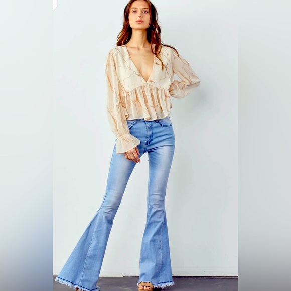 NWT SZ SMALL CICi Flowy Cropped Marble Print Top 😍 - Picture 3 of 5